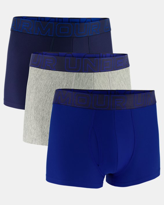 Men's UA Performance Tech™ 3" 3-Pack Boxerjock® in Blue image number 0